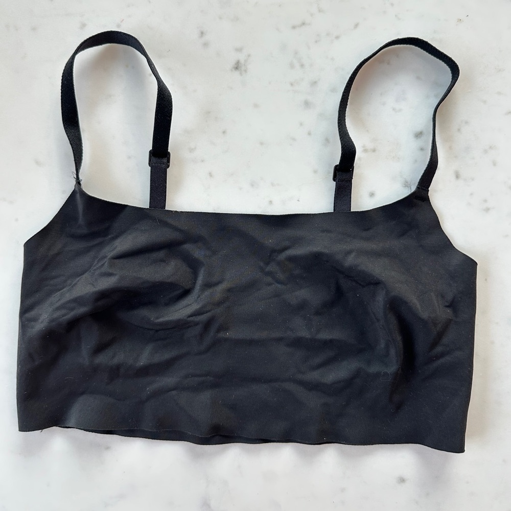 True & Co Black Seamless Bralette